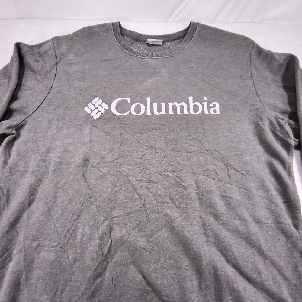 Columbia Long Sleeve Pullover Sweatshirt Mens Size Extra Large XL Gray White